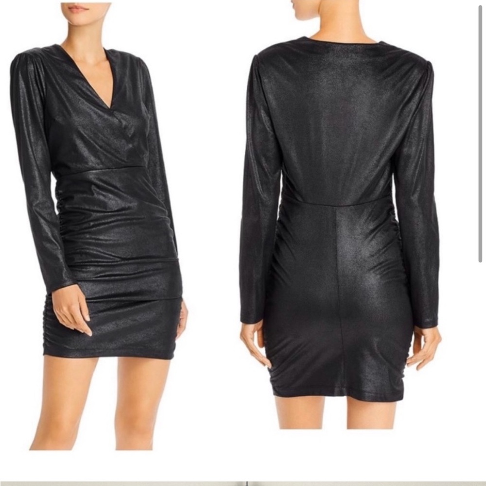 Likely Gwendolyn Dress sparkly v neck wrap front mini size 0